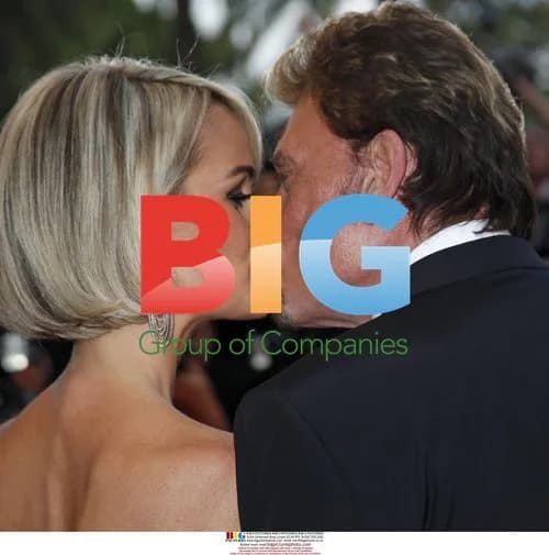 Johnny Hallyday and wife Laetitia at Cannes Film Festival