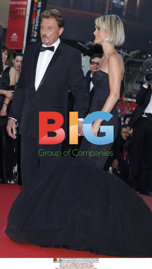 Johnny Hallyday and wife Laetitia at Cannes Film Festival