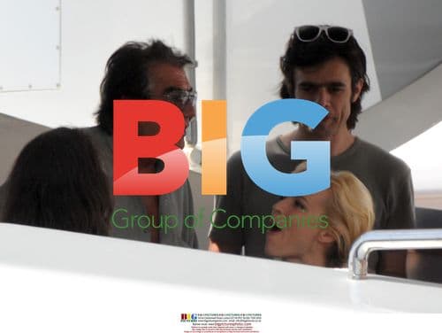 Eva Herzigova and Gregorio Marsiaj at Cavalli's Boat