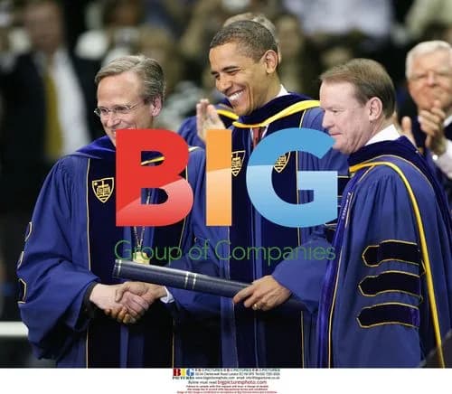 Obama receives honorary law degree at Notre Dame