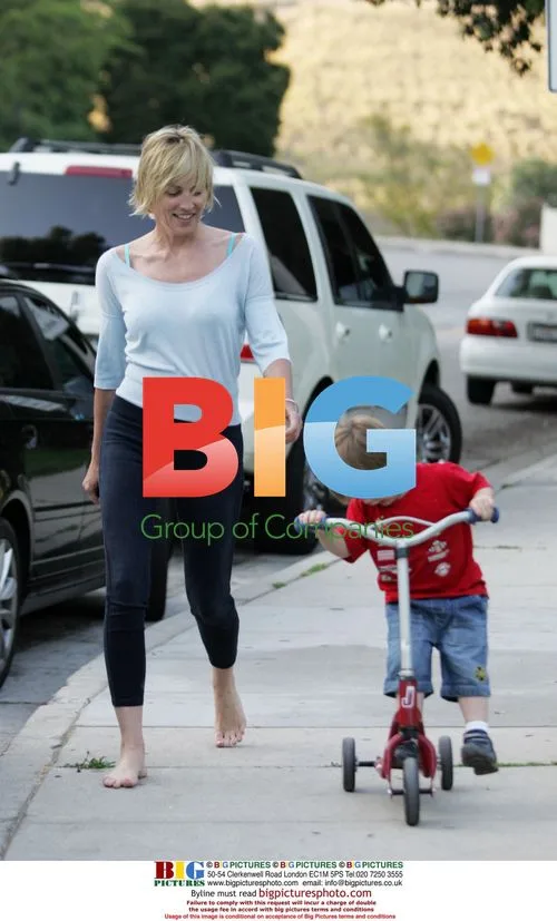 Sharon Stone with sons at park