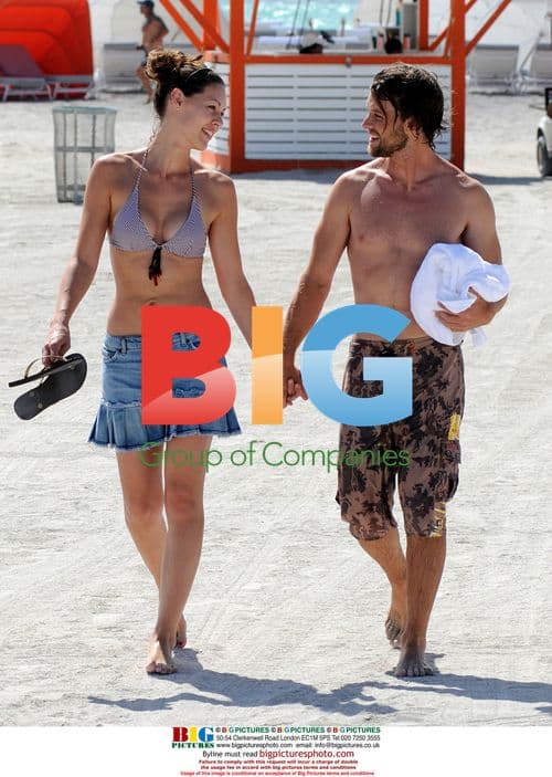 Louise Griffiths and Jesse Spencer on Miami Beach