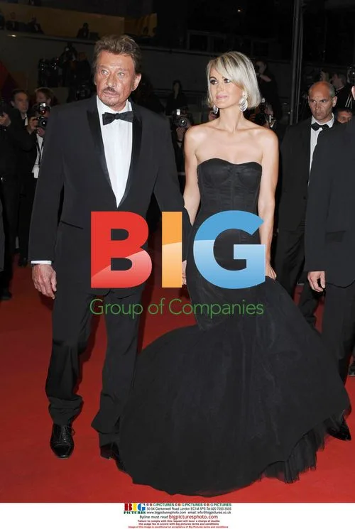 Johnny & Laetitia Hallyday at "Vengeance" Premiere