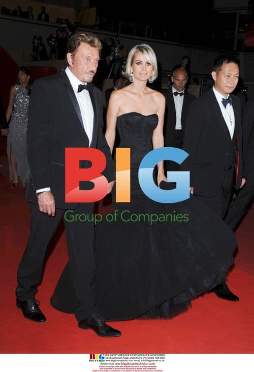 Hallyday Couple at Cannes Premiere