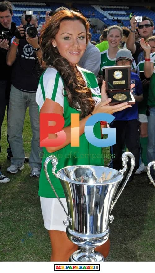 Michelle Heaton Celebrates Soccer Six Win