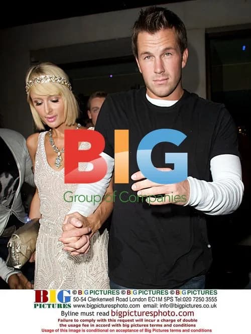 Paris Hilton and Doug Reinhardt Leaving Hotel