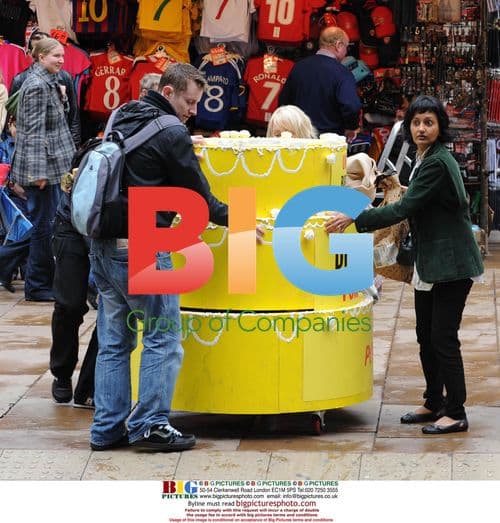 Nicola McLean Protests Foie Gras at Selfridges