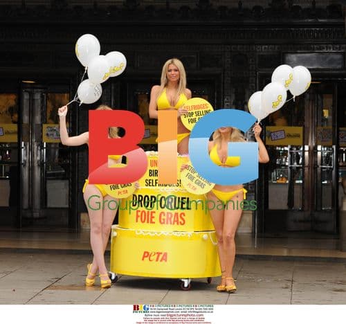 Nicola McLean Protests Foie Gras at Selfridges