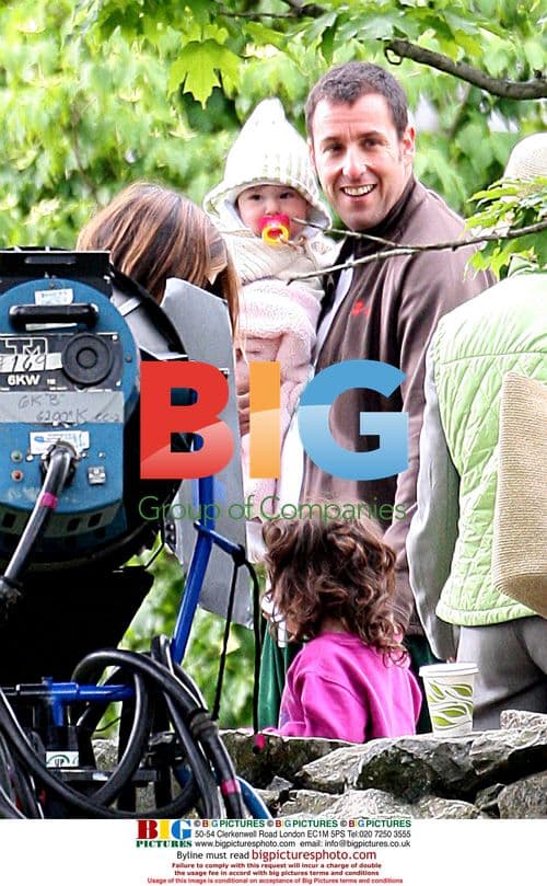 Adam Sandler Family on 'Grown Ups' Set