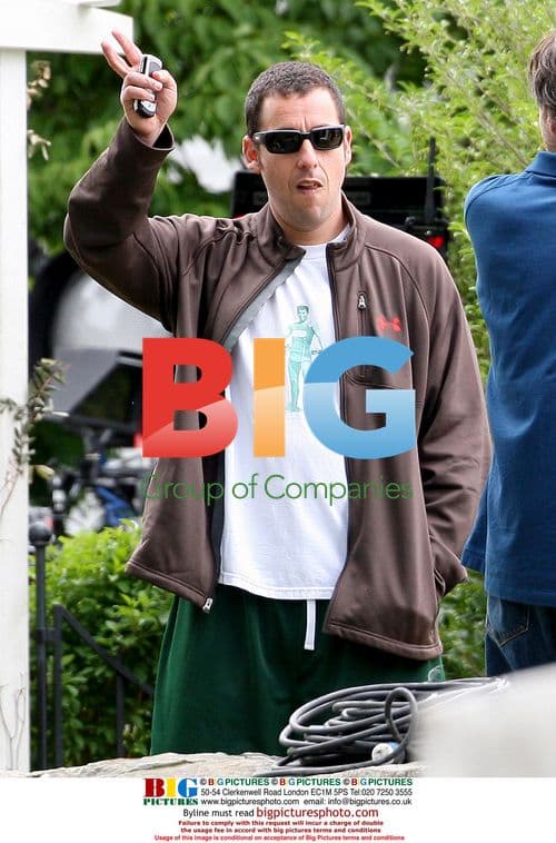 Adam Sandler on Grown Ups Film Set