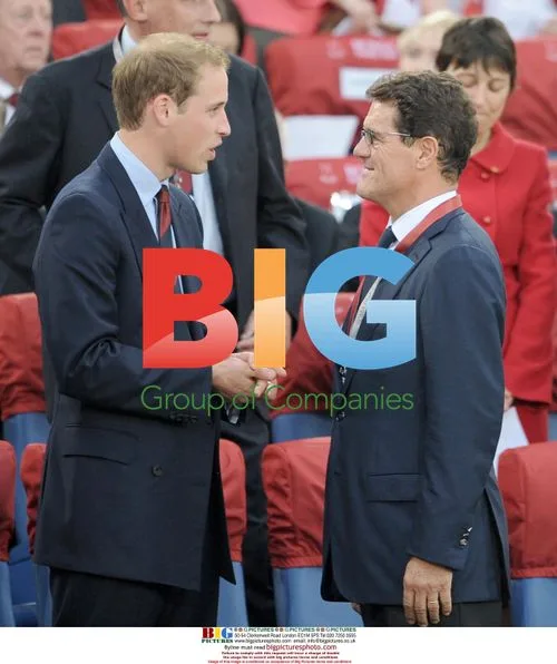 Prince William and Fabio Capello at Champions League Final