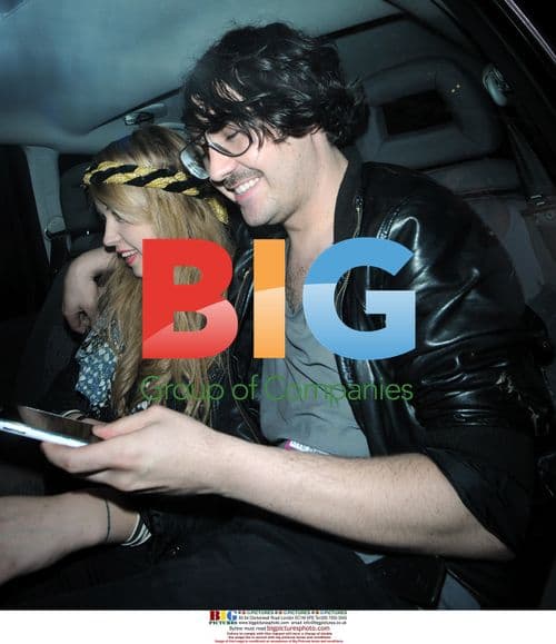 Peaches Geldof and Brace Paine in a Cab