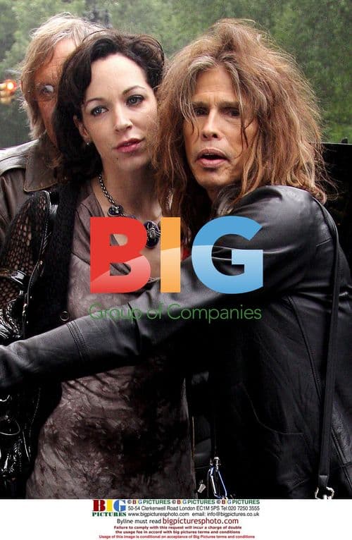 Steven Tyler and Erin Brady Leaving Hotel