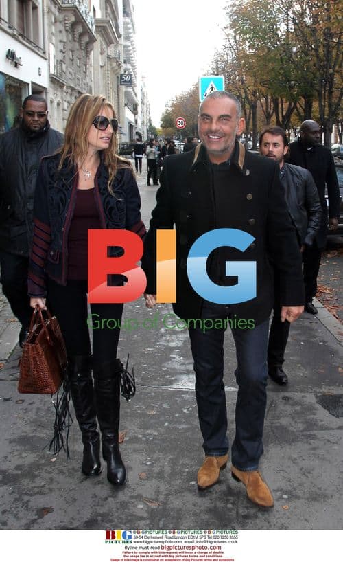 Christian Audigier and Wife Lunch in Paris