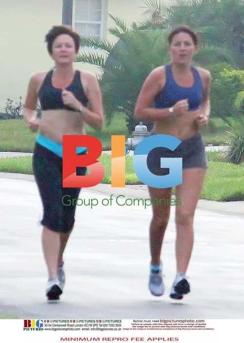 Davina McCall Seen Jogging on Vacation