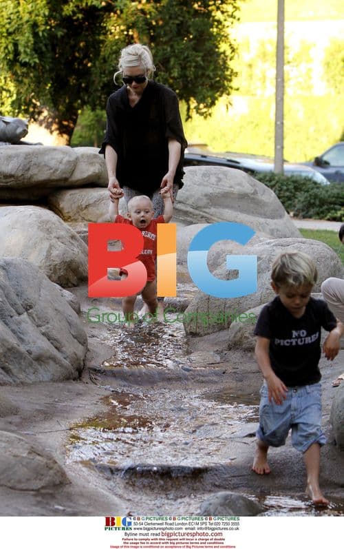 Gwen Stefani With Sons in Park