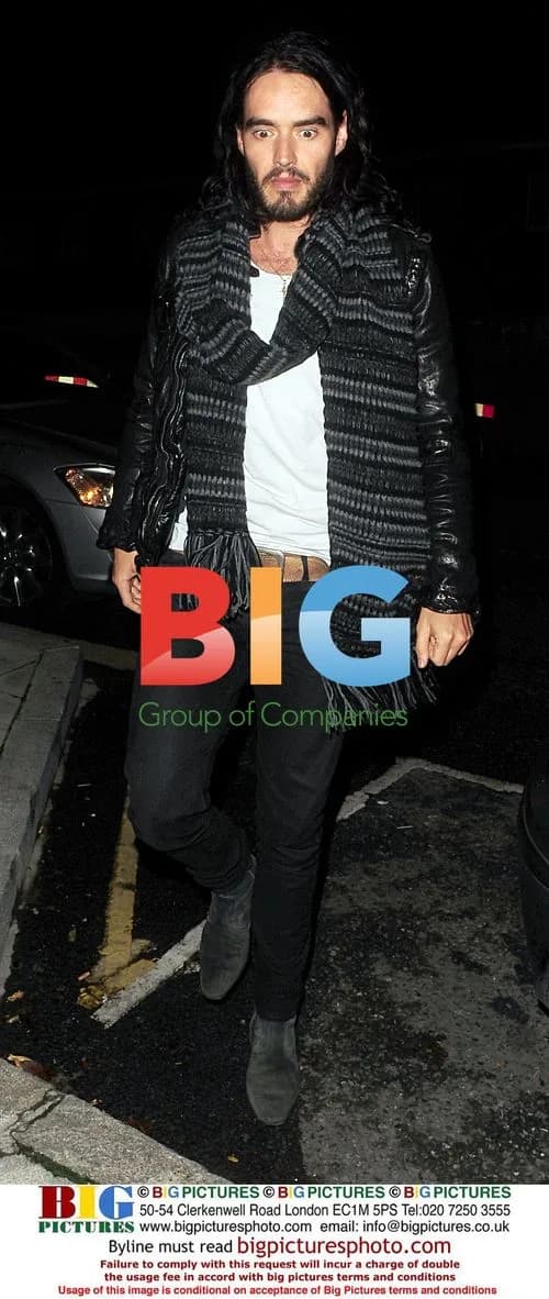 Russell Brand Outside London Theater
