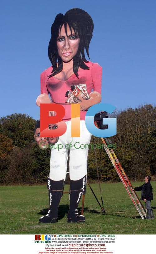 27-Foot Effigy of Katie Price at Edenbridge Bonfire