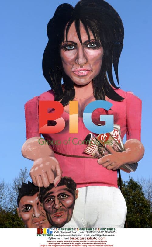 Katie Price Effigy Burned at Bonfire Event
