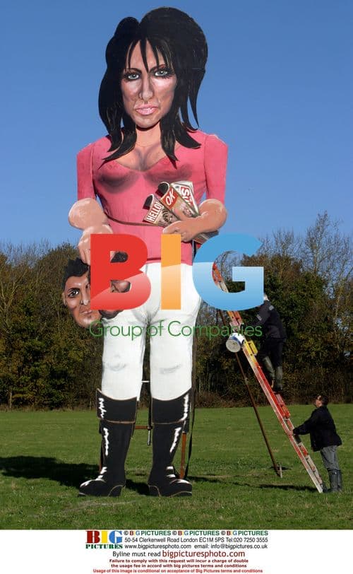 Katie Price effigy at Edenbridge Bonfire
