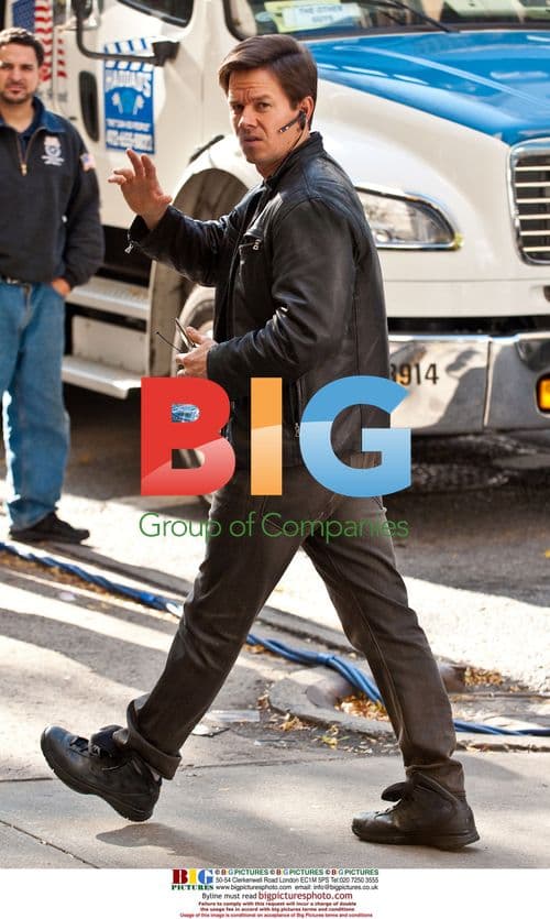 Mark Wahlberg on Set of "The Other Guys"