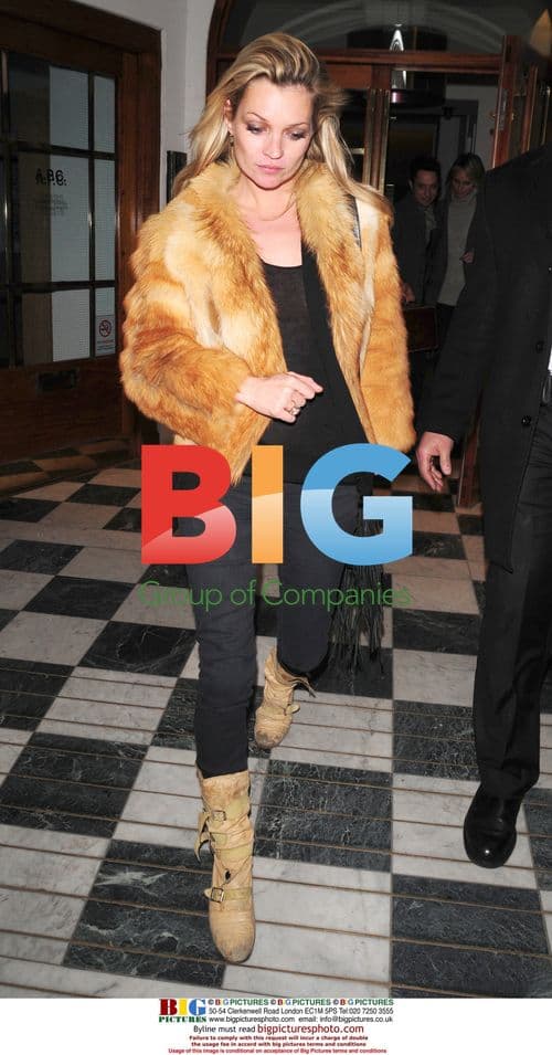 Kate Moss Leaving Nobu with Boyfriend