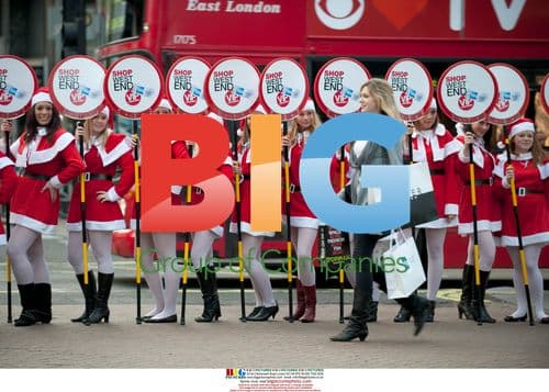 Mrs Claus stops traffic in London
