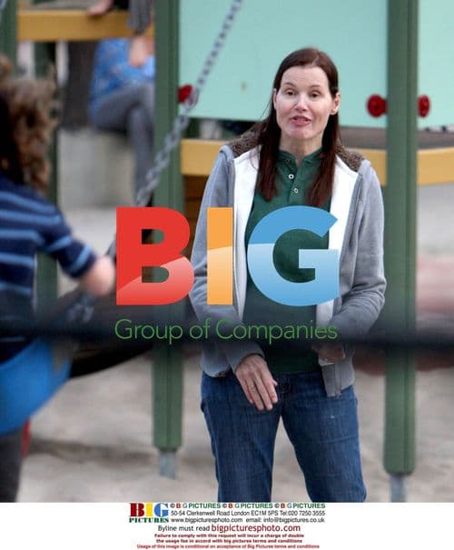 Geena Davis and Children at Park