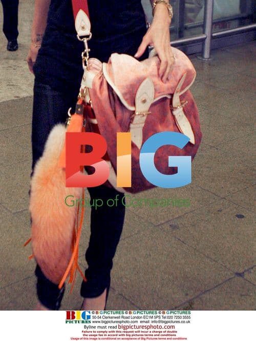 Posh Beckham Arrives at Airport with Bag