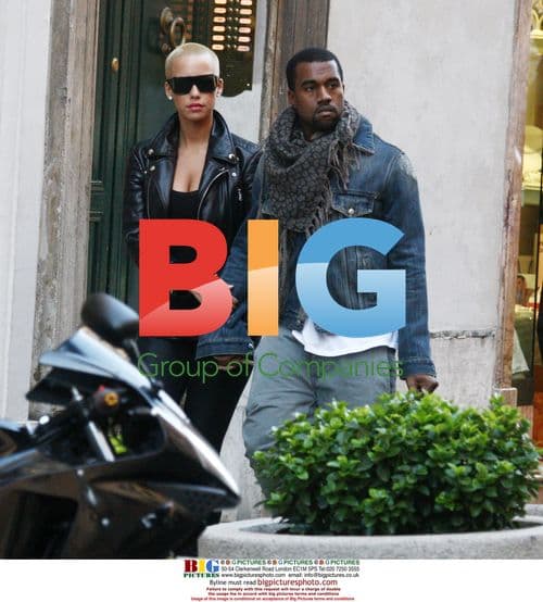 Kanye West and Amber Rose Shopping in Rome
