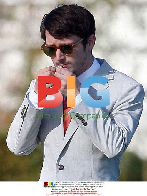 Elijah Wood on set of 'The Romantics'