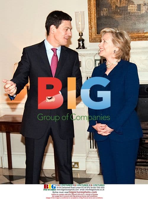 Clinton and Miliband Meeting in London