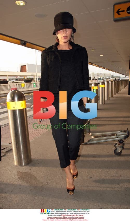 Victoria Beckham at Heathrow Airport