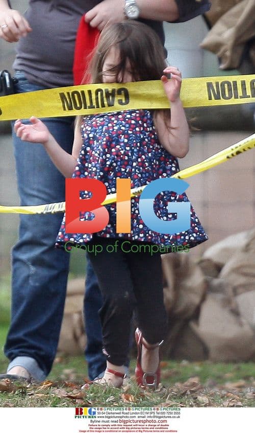 Suri Cruise on Mom's Film Set