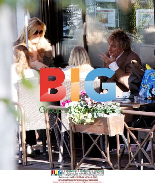 Rod Stewart and Family in French Village