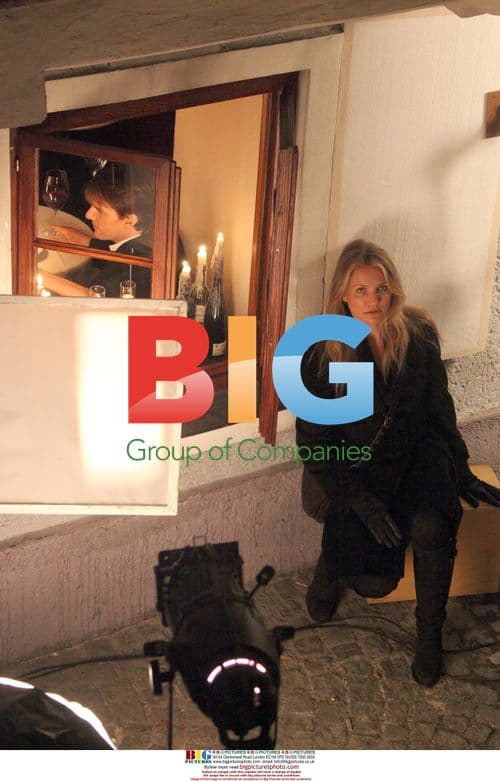 Cameron Diaz and Tom Cruise on set