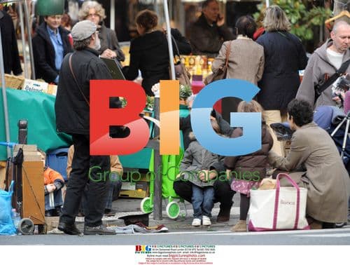 French Manager Raymond Domenech with Wife and Kids in Paris