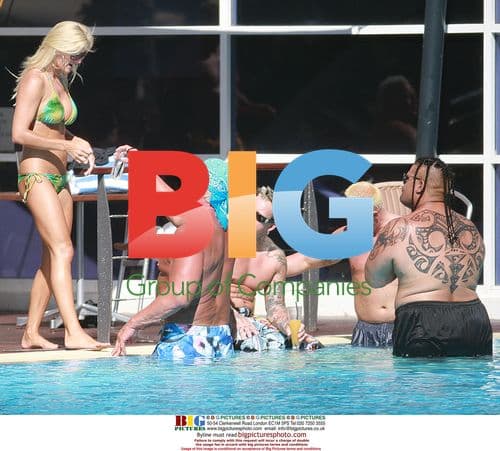 Hulk Hogan Relaxing by Pool