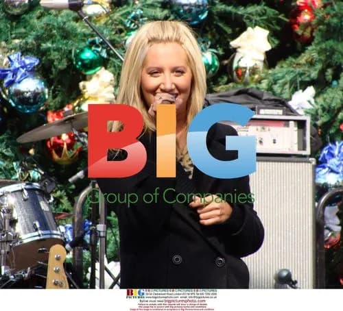 Ashley Tisdale performs at Christmas tree lighting