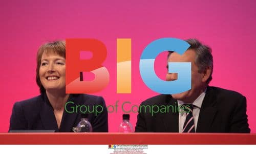 PM Brown Smiles with Harriet Harman