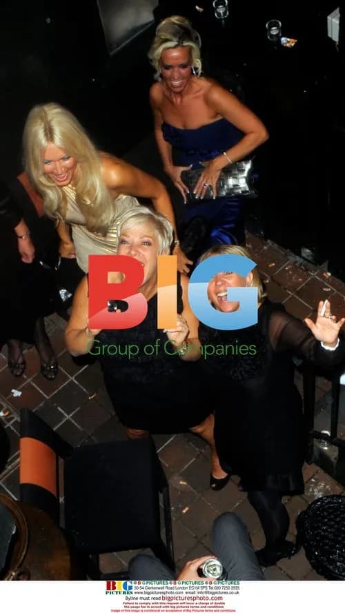 Denise Welch with friends at party