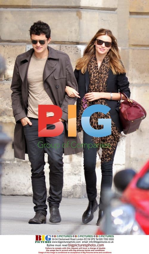 Orlando Bloom and Miranda Kerr in Paris