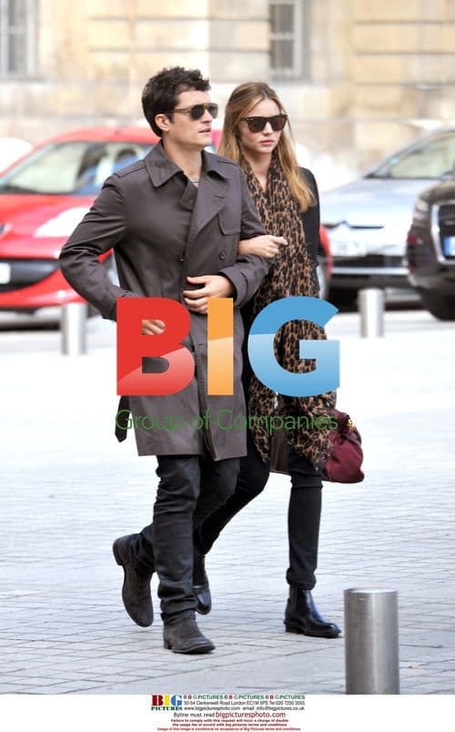 Orlando Bloom and Miranda Kerr in Paris