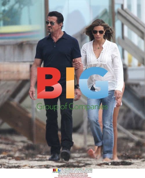 Stallone Family Beach Day in Malibu