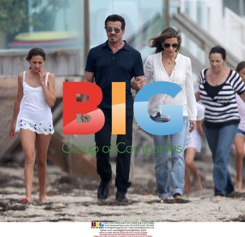 Stallone Family Beach Day in Malibu