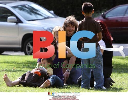 Jack Black with family in Beverly Hills