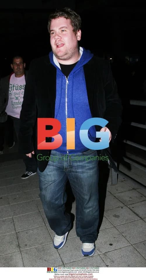 James Corden at England v Belarus Match