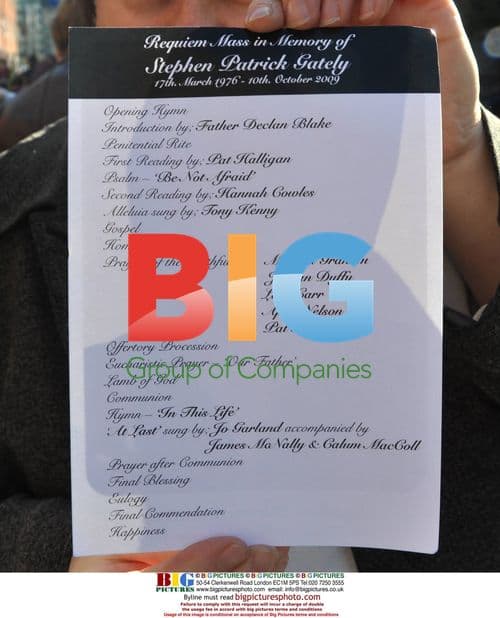 Stephen Gately Funeral Mass