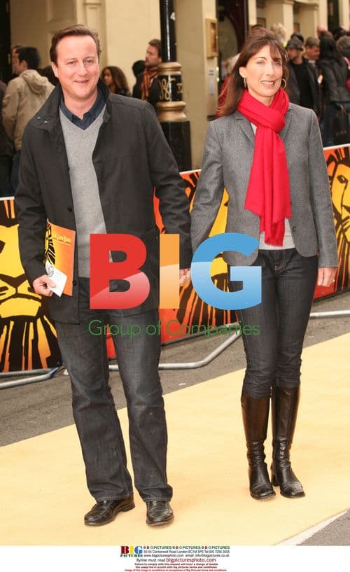 David Cameron and Samantha at The Lion King