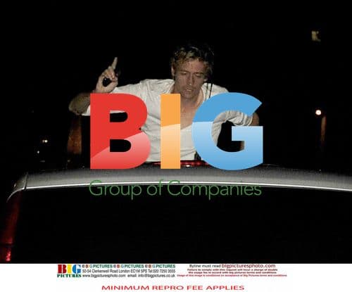 Peter Crouch in Car Sunroof